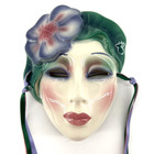 Vintage Clay Art Mask Woman s Face With Flower Gloss 7 
