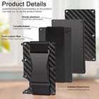 Rfid Blocking Slim Money Clip Wallet For Men Carbon Fiber Credit Card Holder