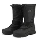 Men s Fur Liner Snow Boots Outdoor Waterproof Tall Hiking Shoes Ski Boots Black