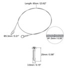 10pcs Lanyard Cable  60cm X 1 5mm 304 Stainless Steel Wire Rope Lanyard