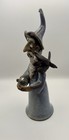 Melissa Hogenson Signed Pottery Wizard Dragon Bell Crystal Ball 10 5    Studio Art