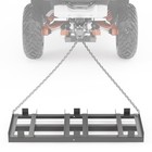    4 6 8 Ft Heavy Duty Tow Behind Drag Harrow W 6ft Chain For Gravel Sand Soil far