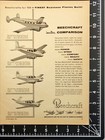 1958 Beechcraft Aircraft Comparisons Super 18 Twin Bonanza Vintage Print Ad