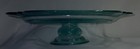 Indiana Glass Madrid Cake Stand Plate Footed Pedestal Turquoise 2 1 2 Inch