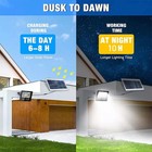 1000w Outdoor Led Solar Security Light Street Flood Light Dusk To Dawn Wall Lamp