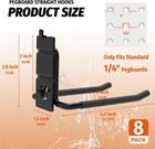 8 Pack 4 Inch Double Arm Pegboard Hooks Vinyl Coated Tool Holders Garage