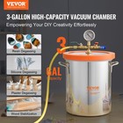 Vevor Vacuum Chamber Tempered Glass Lid Vacuum 3 Gal Degassing Chamber Silicone