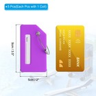 5 Pcs Silicone Luggage Tag  Silicone Suitcase Tag Privacy Protection  Purple