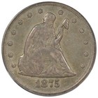 1875-cc Seated Twenty Cent Piece Pcgs Xf40 Cac Crusty Original Type Coin