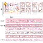 Sanrio Joytop Scrapbooking My Melody Washi Tape Set 6 Rolls 8 Gold Foil Stickers