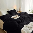 Soft Duvet Cover Set Queen Size Quilt Luxury Bedding Cover Set With Pillow Shams