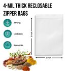Heavy Duty 4 Mil Clear Zipper Seal Bags Reclosable Plastic Jewelry 4mil Baggies