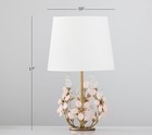 Pottery Barn Kids Grace Flower Lamp Antique Gold Glass Petals  179 Retail