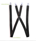 2 5cm Men   s Suspenders     Heavy Duty Adjustable X-back Trousers Braces With 4