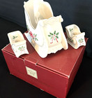 Vtg Lenox Christmas Holiday Accent Sleigh Centerpiece  candles New Nib Msrp  175
