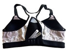 Victoria   s Secret Sports Bra Size 34b Racerback Mesh White Tan Black Trim Euc