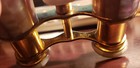 Vtg Lemaire Paris White Mother Of Pearl Tubes Opera Glasses Bee Mark 61   Case