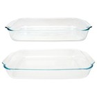 Pyrex Basics Oblong Baking Dish Bundle - 233 3qt And 234 4qt  3 79l  