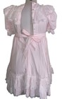 Vtg 80s Pink Ruffle Lace Cottagecore Peasant Usa Prairie Girls Dress Sz 10