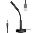 Usb Desktop Microphone 3 5mm Omnidirectional Pc Laptop Computer Mic For Computer