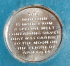 Franklin Mint 1971 Apollo 14 Traveled To Moon Silver Limited Edition Mini-coin
