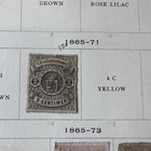 Rare 1867-1872 Luxembourg Stamps  14  17  20a  21 Lot On Album Page Rouletted