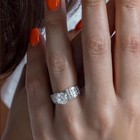 Sterling Silver 925 Rhodium Plated Round Solitaire Baguette Ring Cz Sizes 5-9