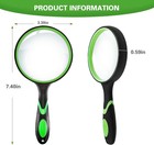 10x Shatterproof Magnifying Glass Large Handheld Magnifier For Seniors Reading