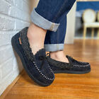 Vonmay Mens Moccasin Slippers Memory Foam Comfortable House Shoes Indoor Outdoor