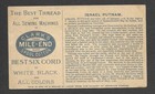 Victorian Trading Card - Clark Thread -  american Hero - Israel Putnam   1i6 