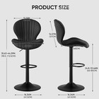 Modern Bar Stools Set Of 2  Velvet Height Adjustable Swivel Barstools
