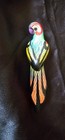 Vintage Ceramic Hanging Parrot 5 Inches