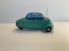 Vintage Japan Tin Friction Bandi Messerschmitt Green 3 Wheel Toy Car