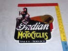 Vintage Indian Motorcycle Sales   Service  woman       12  Metal Gasoline Oil Sign