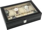 12 Slots Pu Leather Wrist Watch Display Box Storage Holder Organizer Case Hot