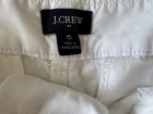 J crew Chino Shorts White Cotton Twill Button Pockets Flat Front Women s Size 6