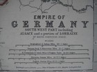 1876 Johnston Map Empire Of Germany Southwest Part Alsace Lorraine Bavaria Gotha