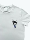 New York Yankees Cartoon Series Embroidered Dog White Baseball Tshirt Size Small