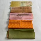 Obiage 5 Set Silk Japanese Kimono Furisode Houmongi Komon Green Orange