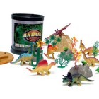 24 Piece Play Set Bucket Dinosaur Plastic Figures Toy T-rex  Velociraptor  Bonus