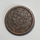 1851 Braided Hair Half Cent Fine E109 Smq