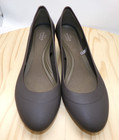 Crocs Lina Wedge Shoes Womens Brown Size 8 Slip On Dual Comfort Casual