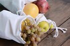 3 x5  Cotton Double Drawstring Muslin Bags  natural Color 