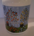 Vintage Lillian Vernon Milk Glass Juice Bottle Jug 2qt Folk Art Vintage 1982
