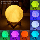 Moon Lamp Led Night Light 8 5cm   3 3in Battery Powered With Stand Kids Gift