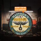 Personalized Garage 14  Round Metal Sign Man Cave Home Wall Decor 100140027001