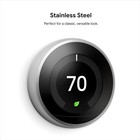 Google Nest Learning Thermostat 3rd Gen Smart Programmable Stainless Steel