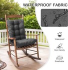 Rocking Chair Cushion Rattan Chair Pad Non-slip With Ties For Living Room Rocker