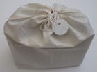 Natural White 100  Cotton Dustbag For Handbag Purse Shoe Bag Travel Pick String 