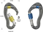 25kn Rock Climbing Carabiner With Pulley Wheel Screwgate Locking Carabiner Clip
